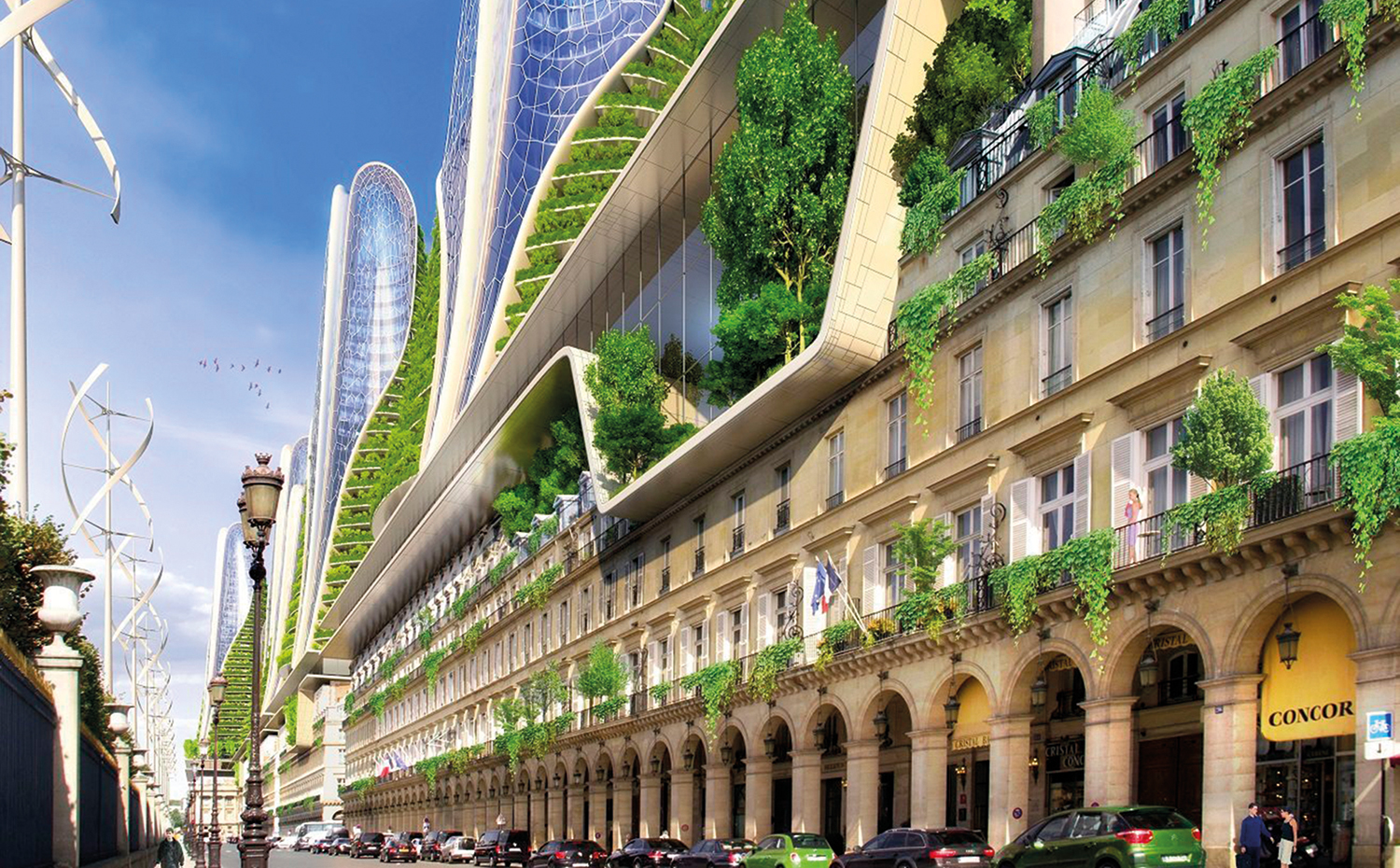 49690 7. En su proyecto Smart City Paris 2050, el arquitecto belga Vincent Callebaut propone una envolvente viva compuesta por células conectadas en forma de piel electroquímica fotosensible