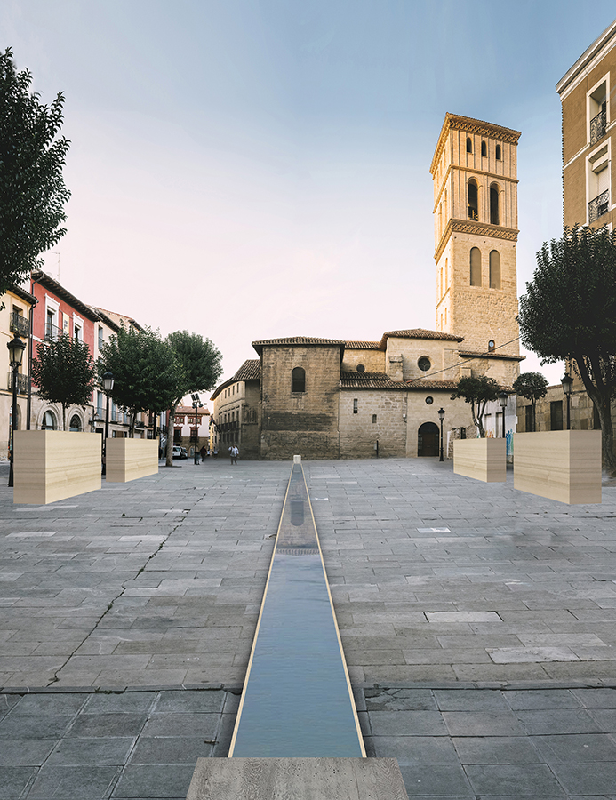 Proyecto La Plaza, de Lucas Seré Peltzer y Sebastián Andrés Podestá, para la plaza de San Bartolomé.
