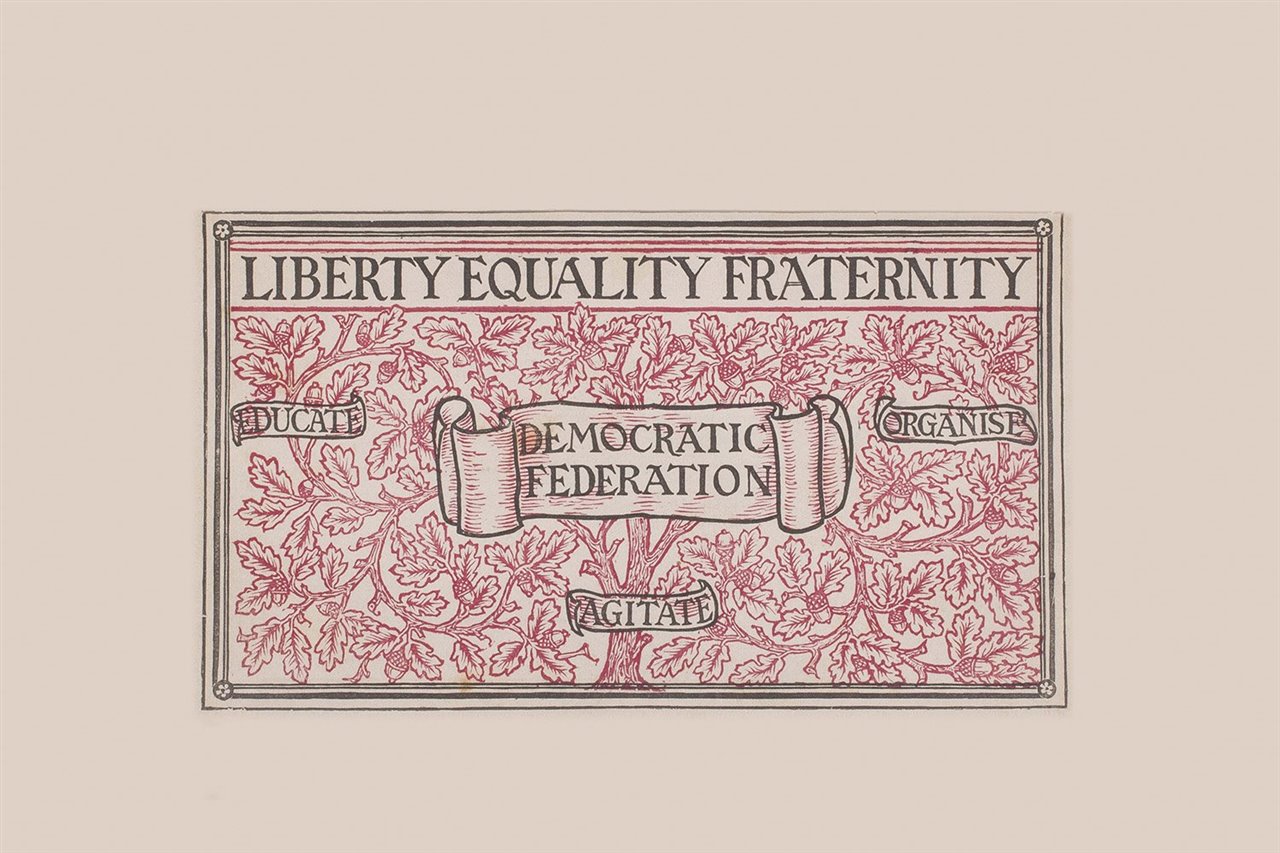 Diseño de la tarjeta de afiliado a la Federación Democrática.