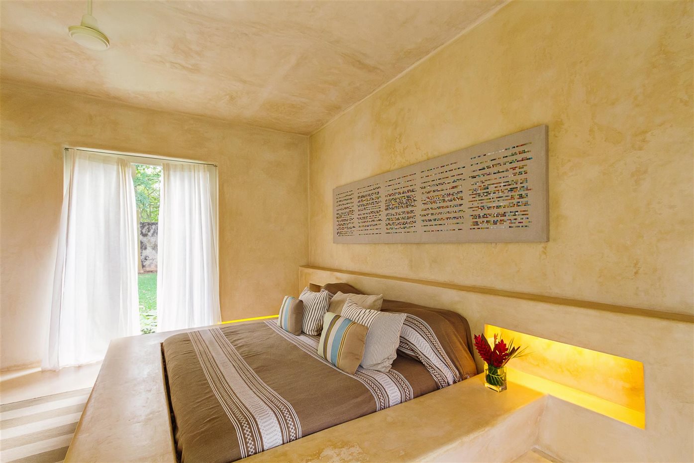 Casa Sisal master bedroom. Atmósferas ocres