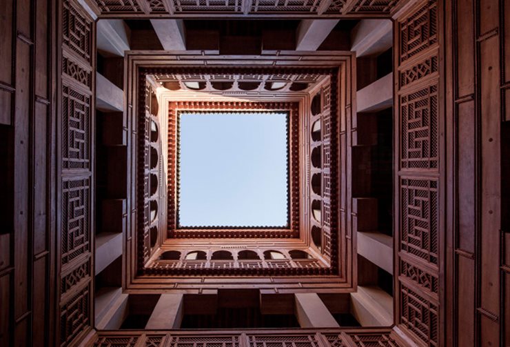 Patio de uno de los cuatro caravasares de Fez