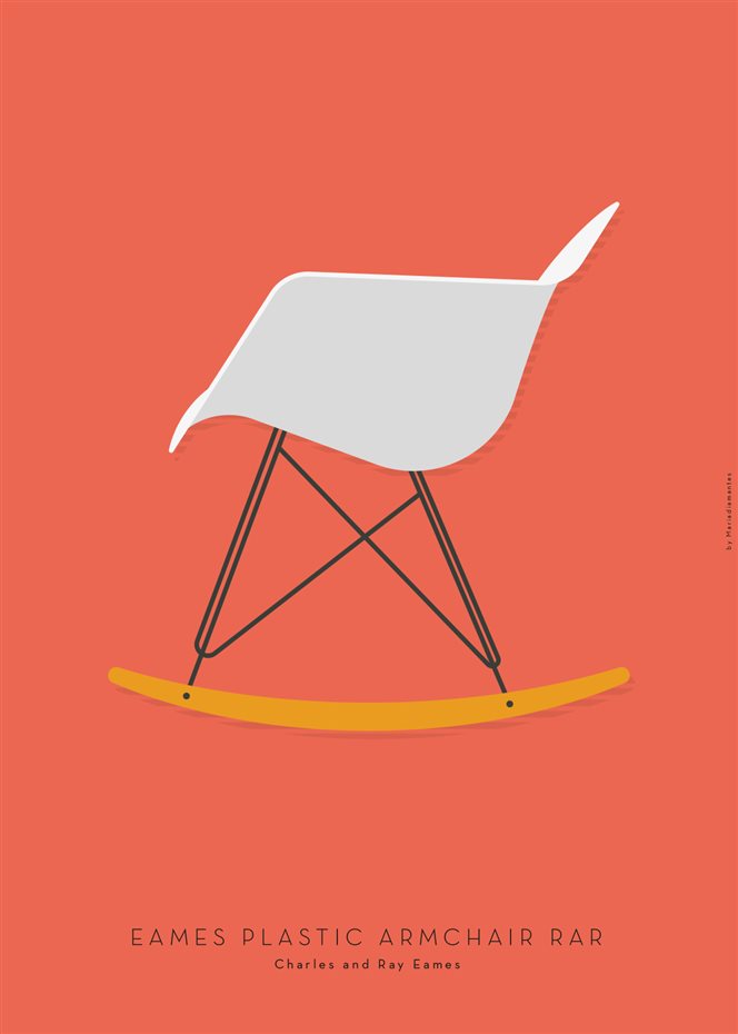 mariadiamantes eames armchair. Moderno balancín