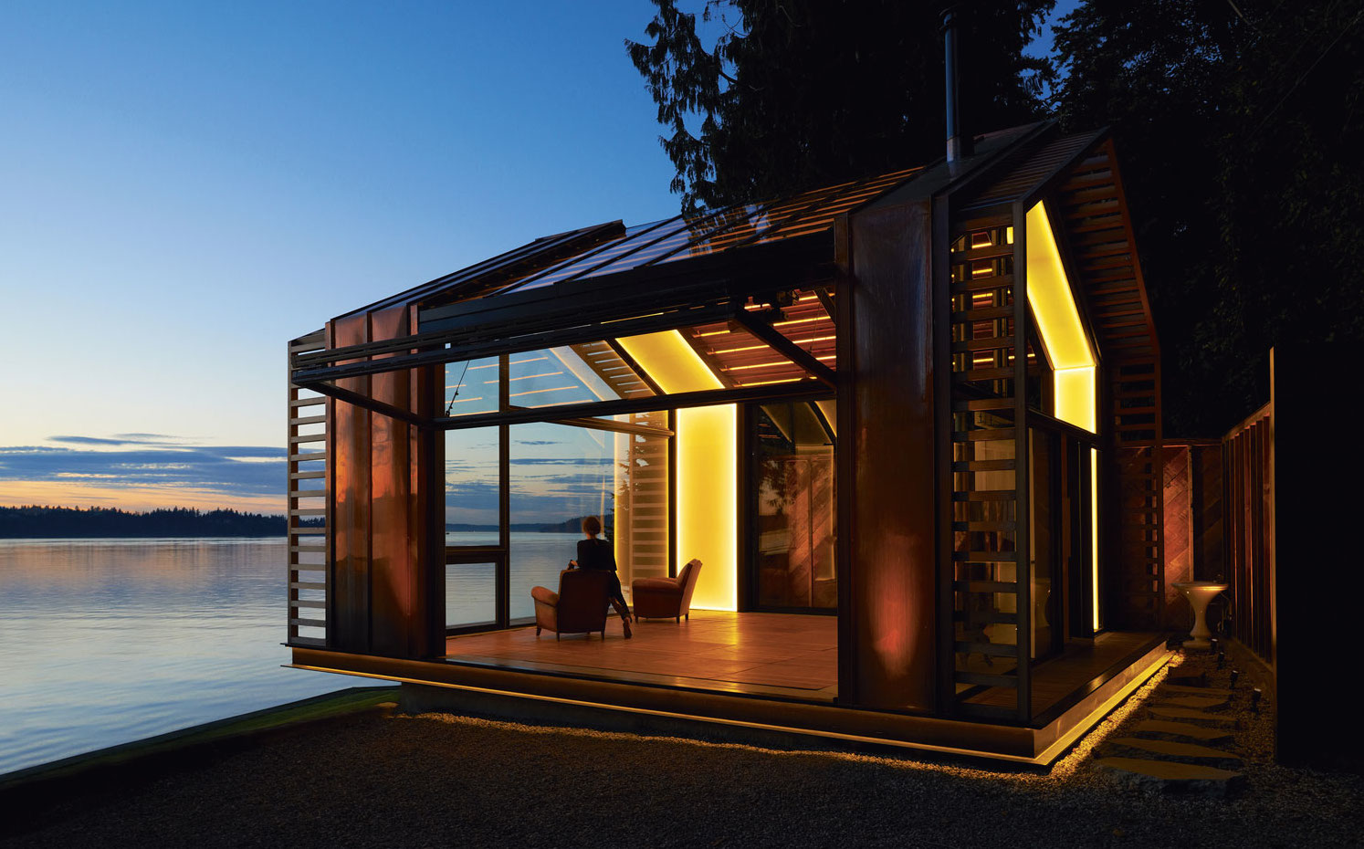 Pabellón en la isla de Vashon, obra de Graypants