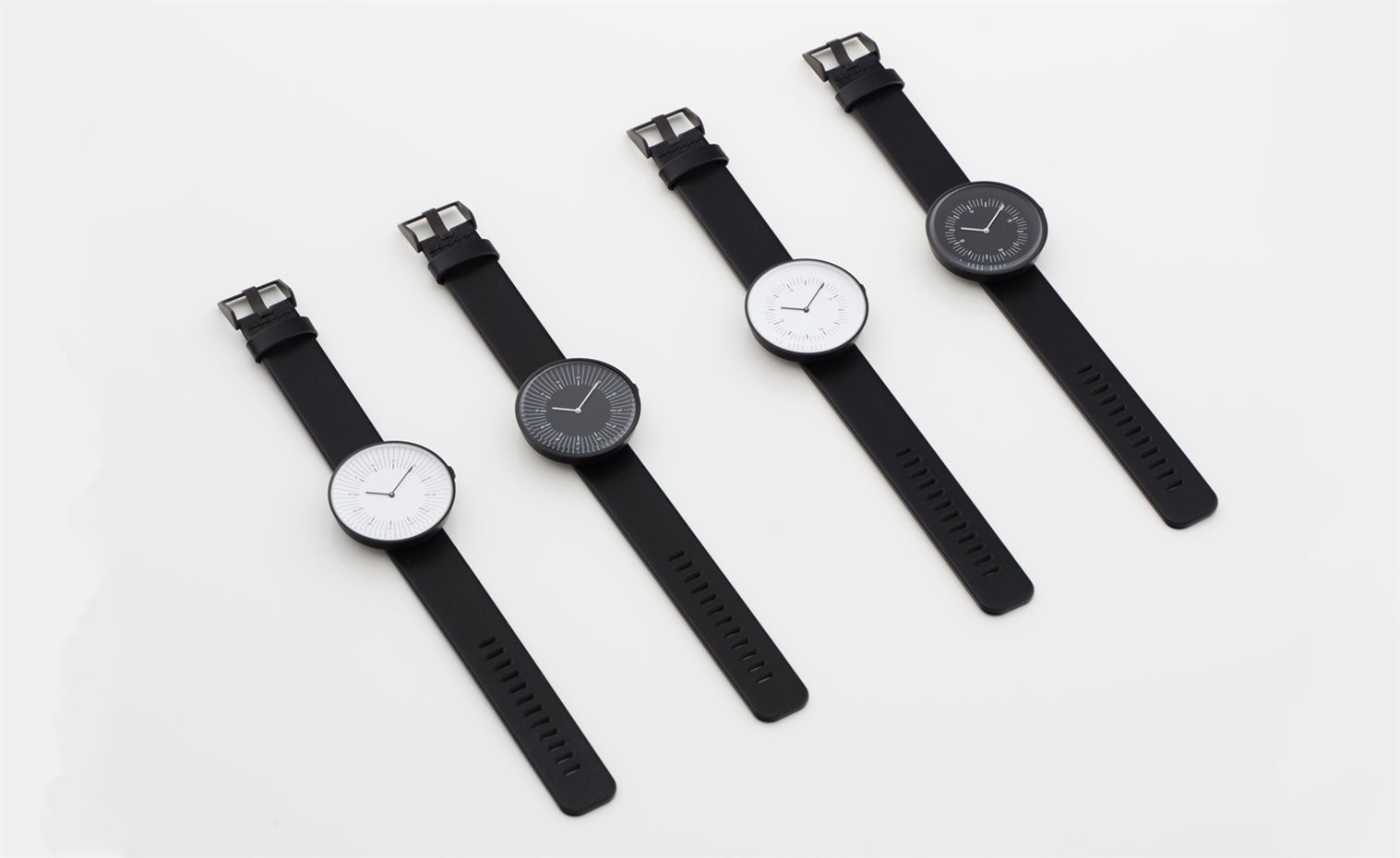 01 inline outline. El diseño gráfico del reloj se ha llevado a la mínima expresión para darle una marcada estética contemporánea