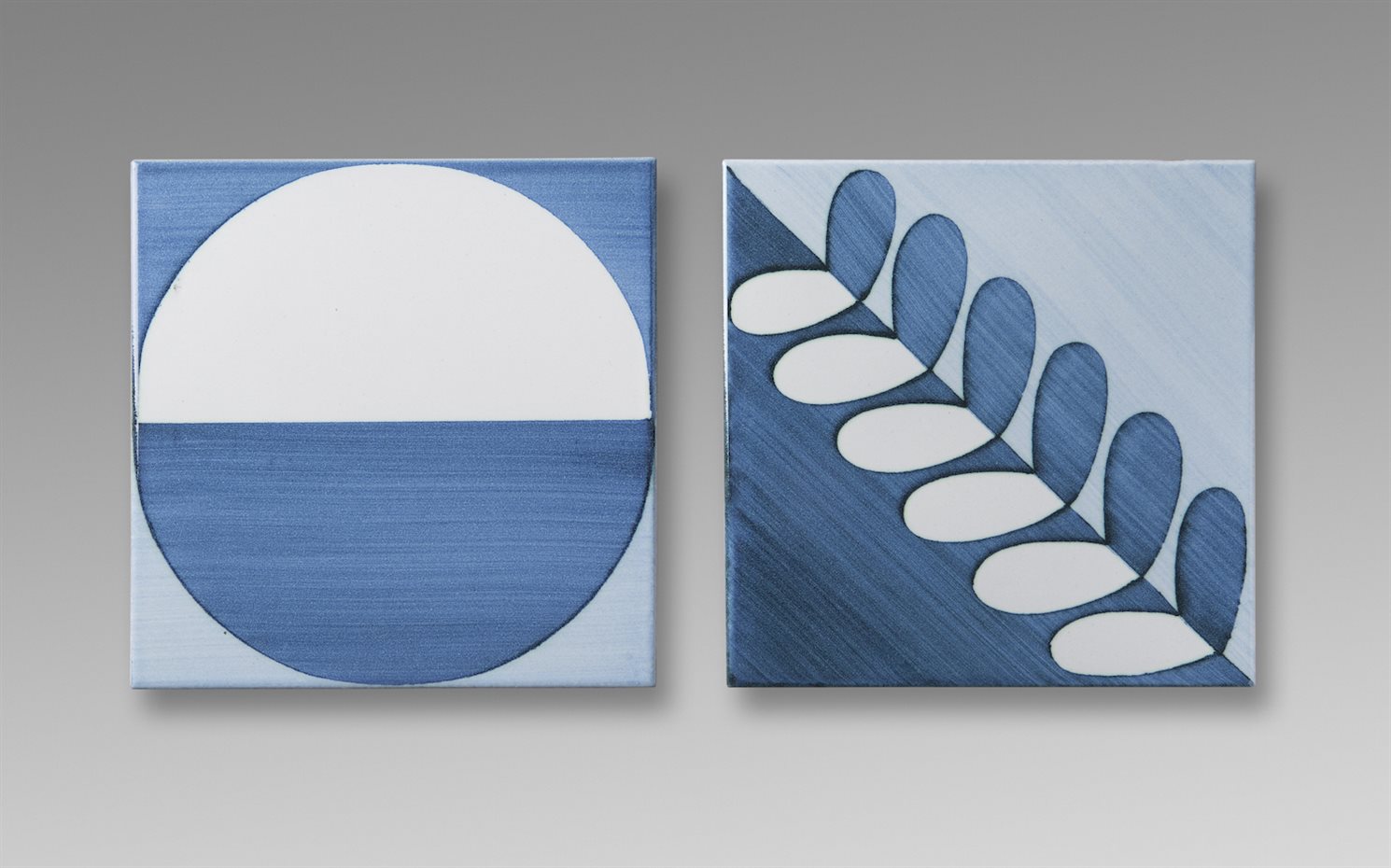 Azulejos diseñados por Giò Ponti para otro proyecto suyo: un hotel levantado en la Costa Amalfitana (Italia) en 1960. Exposición Museo del Disseny de Barcelona 