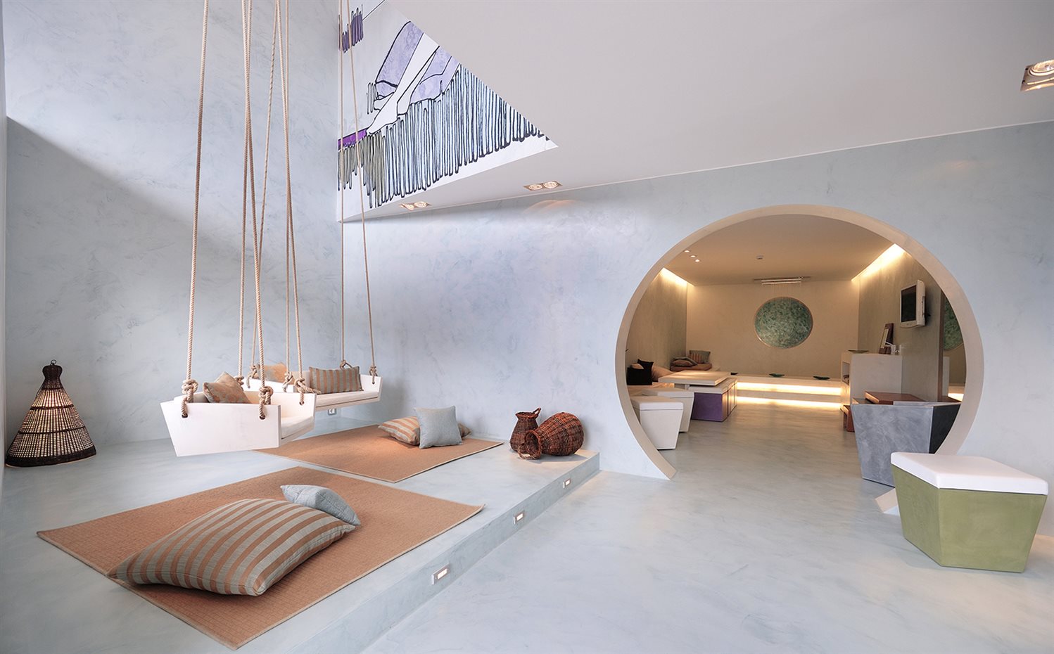 Espacio de Casa Decor revestido con microcemento Baxab, de Topcret