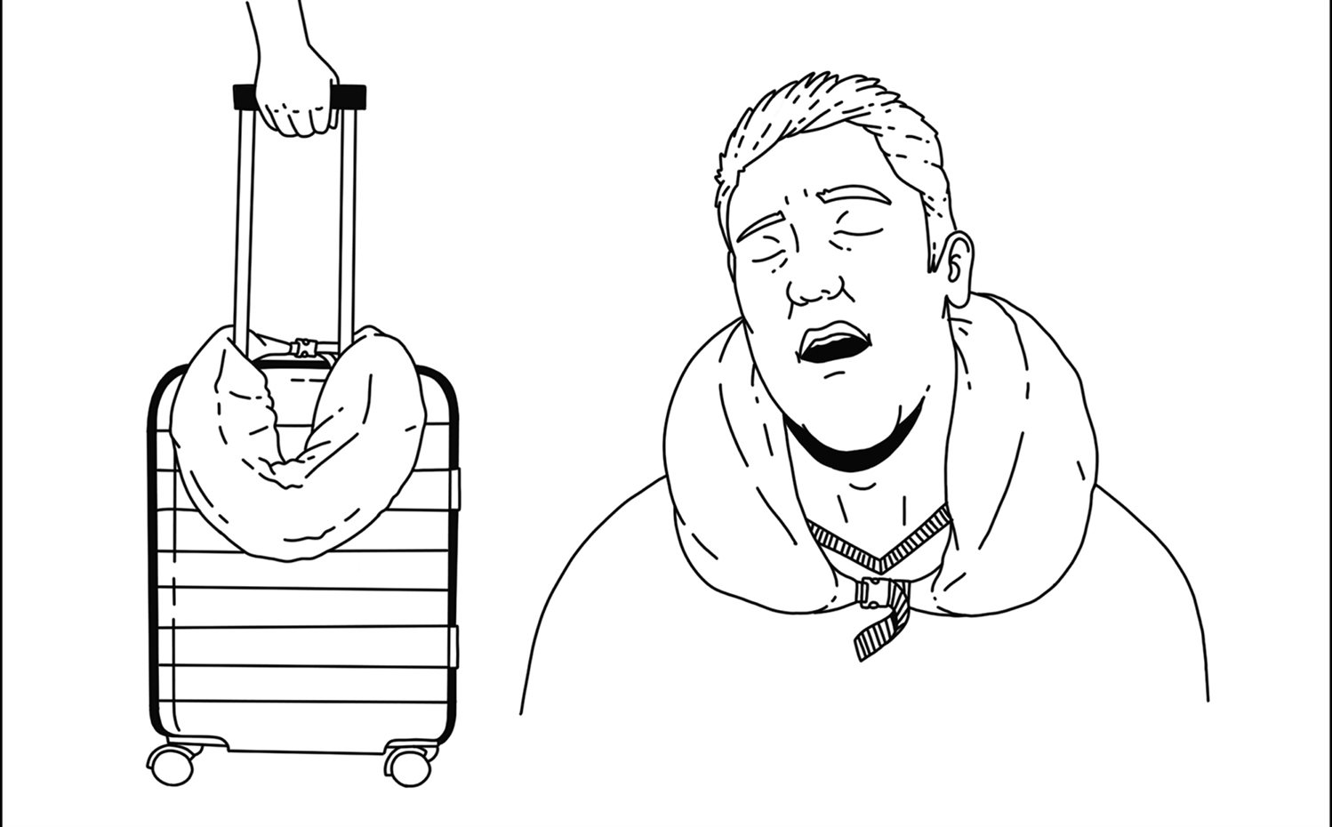 MUJI Post Card Front Neck Cushion by Andrew Joyce. Almohada cervical