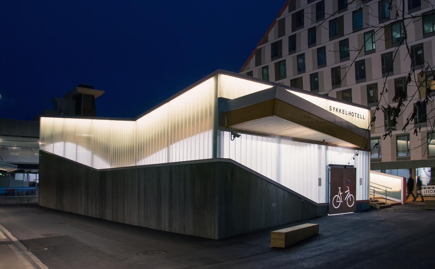sykkelhotell-2. El proyecto es extender estos hoteles a las principales estaciones de tren de Noruega