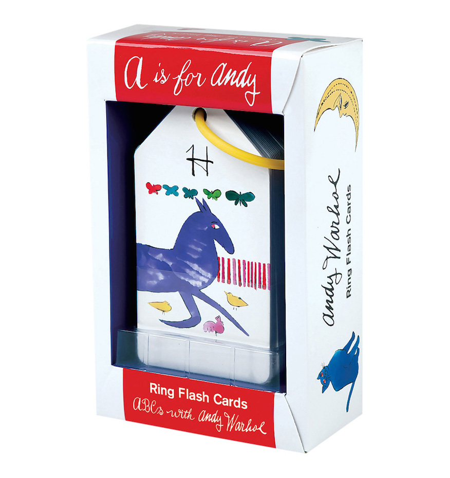A-Is-For-Andy-Ring-Flash-Cards-by-Andy-Warhol. Ring Flash Cards para jugar al Memory, con obras de Andy Warhol