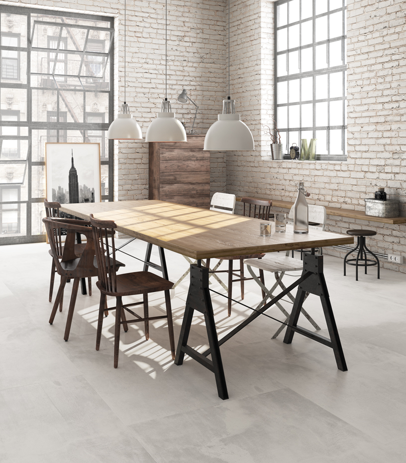 Suelo porcelánico Techlam Decosilk, de Levantina