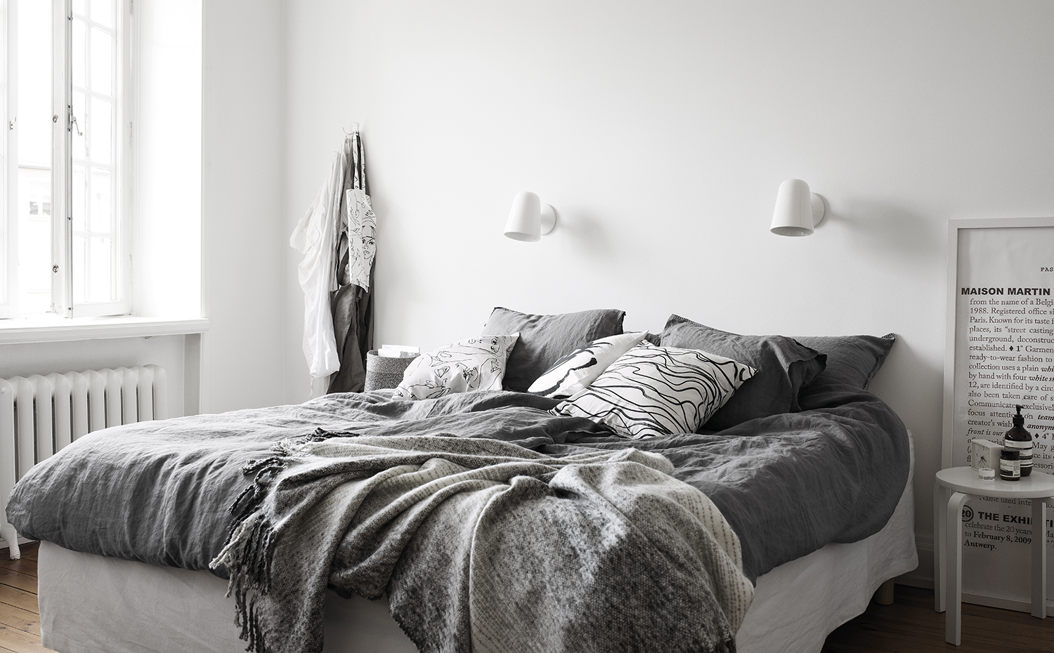 En casa de H&M 03. Sábanas, funda de edredón, colcha y cojines de la línea de lencería para el dormitorio de H&M Home