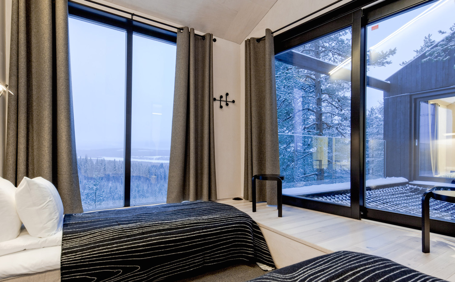 treehotel6. Las camas se incrustan en el suelo