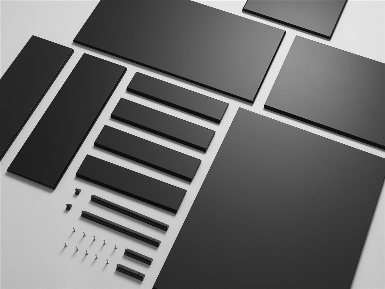 ikea4. La inspiración para diseñar la cocina surgió de una "camiseta negra ajustable", elegante y práctica