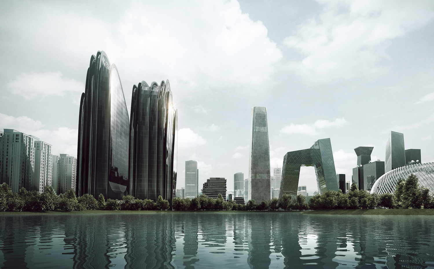Chaoyang Park Plaza (Pekín), por MAD Arquitectos