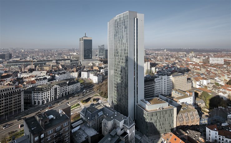 La edificación acogerá la sede central de Actiris, el organismo público que se encarga de ayudar a encontrar empleo en la región de Bruselas