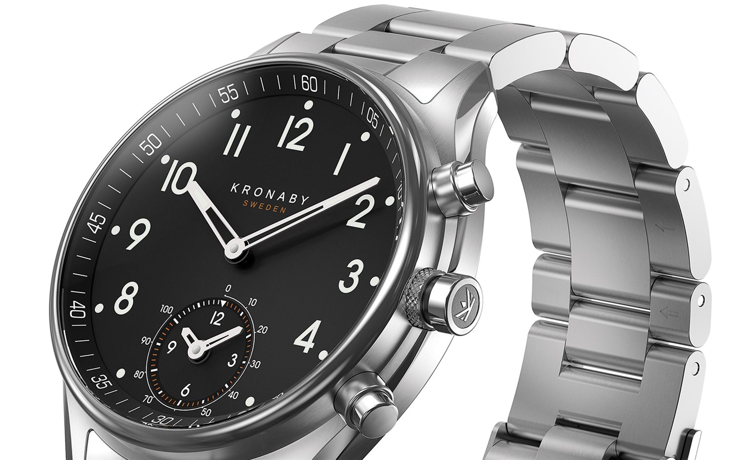 20161213 Perspective Apex SS SS. Detalles del modelo Apex con manecillas y dial tratados con Super-LumiNovaTM, para una excelente visión en las condiciones más exigentes