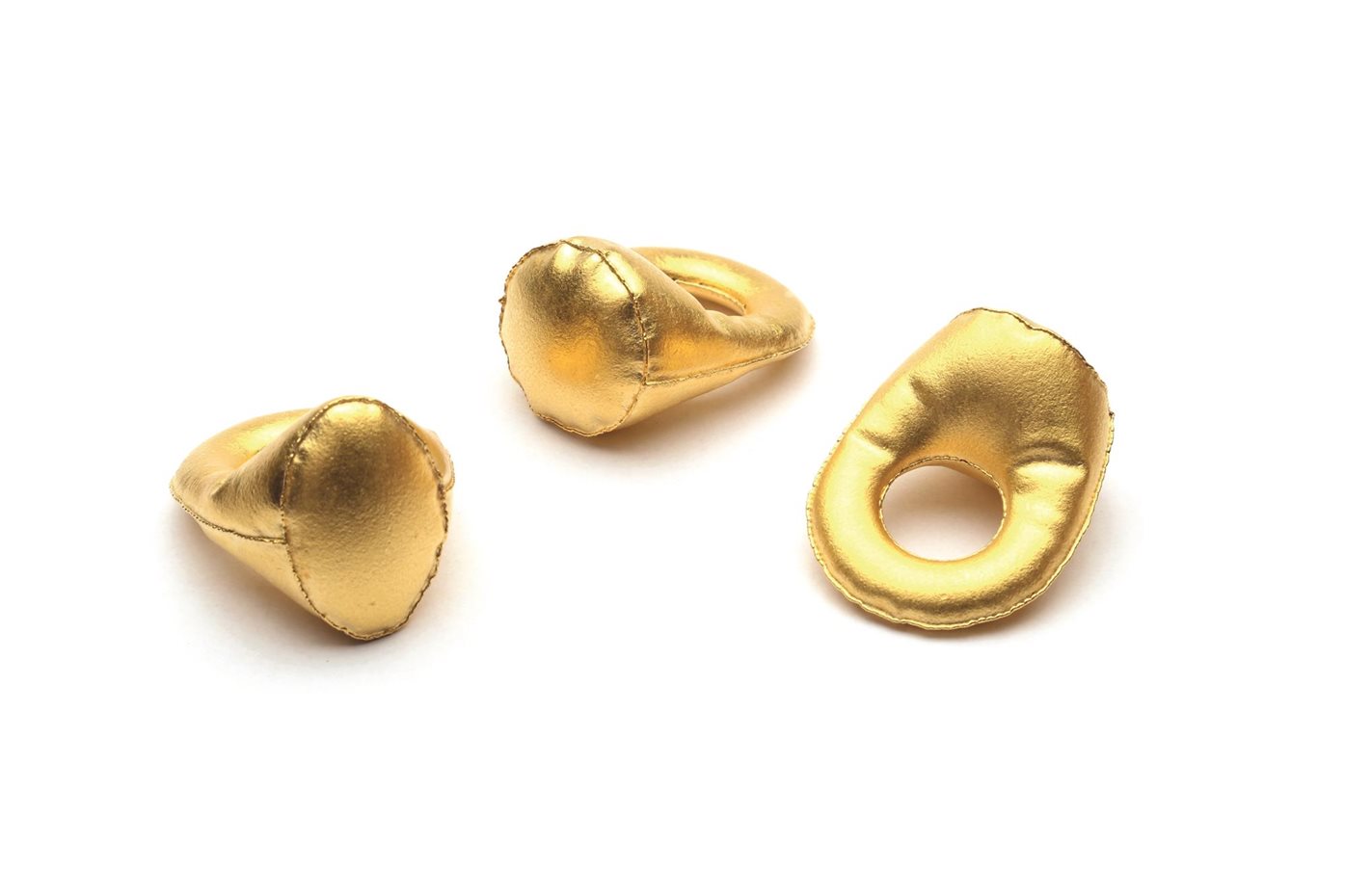 KIM BUCK. Kim Buck, Dinamarca. ‘Puffed Up series 2011-2016’, oro 999.9 cada anillo