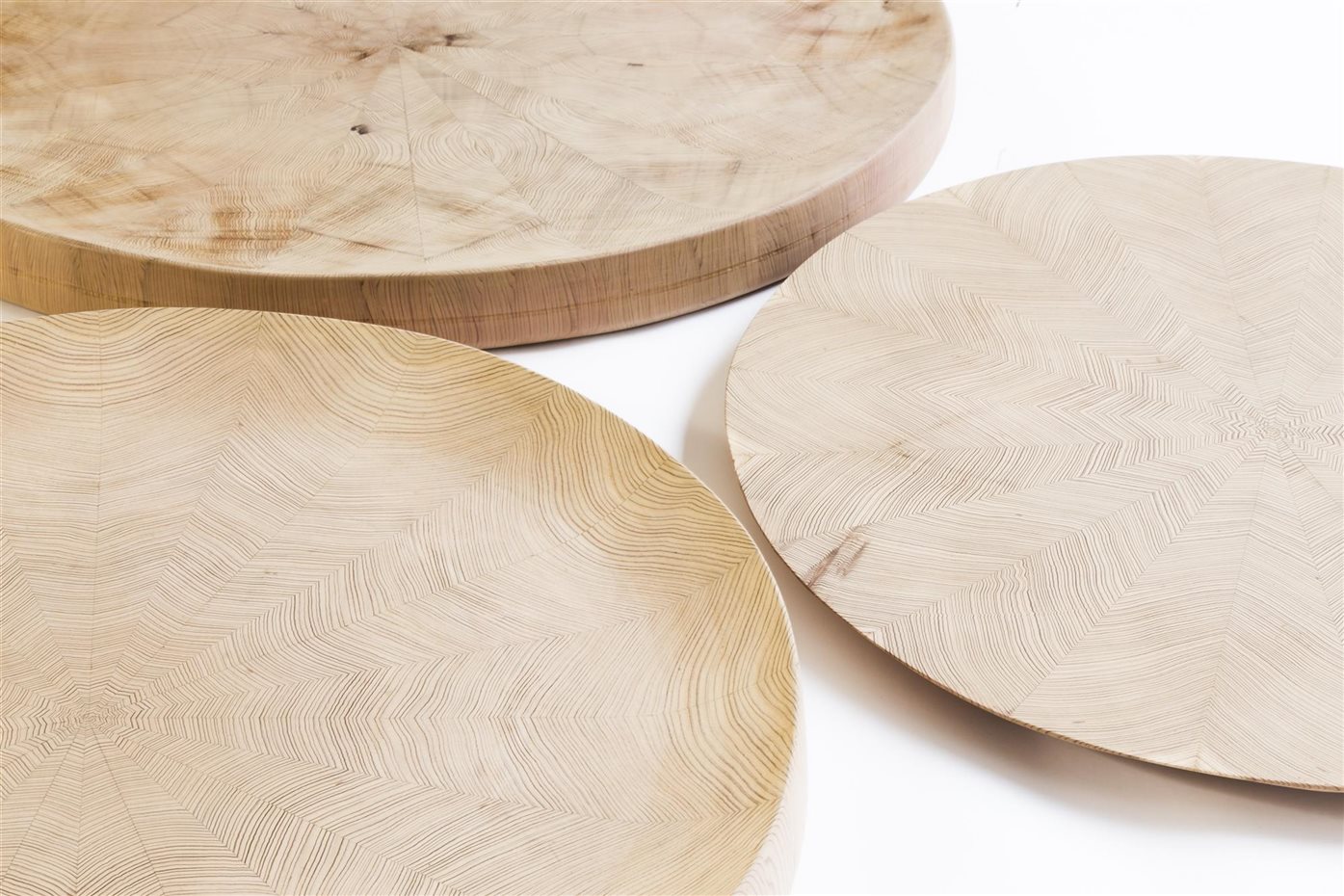 SHUJI NAKAGAWA. Shuji Nakagawa, Japón. ‘Big Trays of parquetry’, madera de cedro japonés