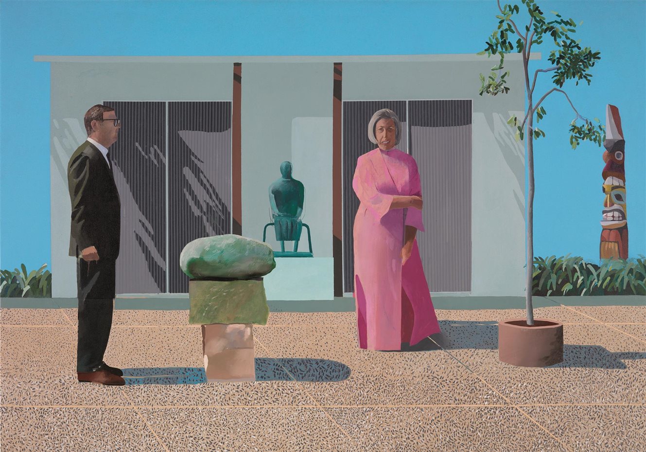 su hockney PR 076. 'American Collectors (Fred&Marcia Weisman)' (1968)