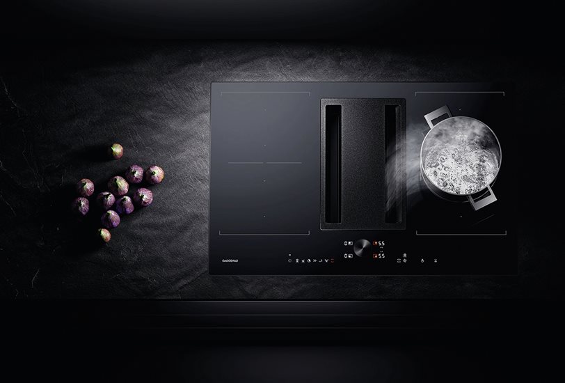 Placa Flex inducción con aspiración integrada, de Gaggenau