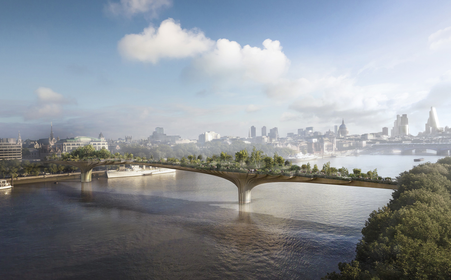 816  01 HR GardenBridge CREDIT Arup. Proyecto Garden Bridge en Londres, de Thomas Heatherwick