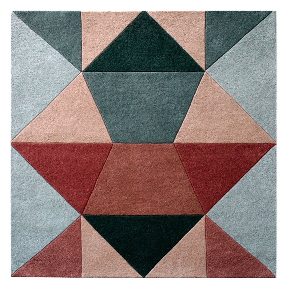 Alfombra colores. Alfombra hecha a mano Middleton en lana 100% 