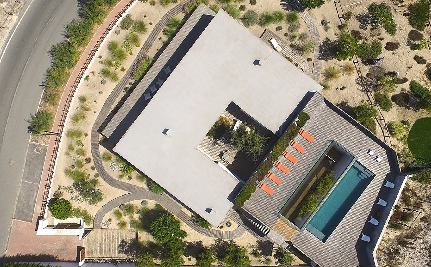 Imagen de la casa a vista de dron