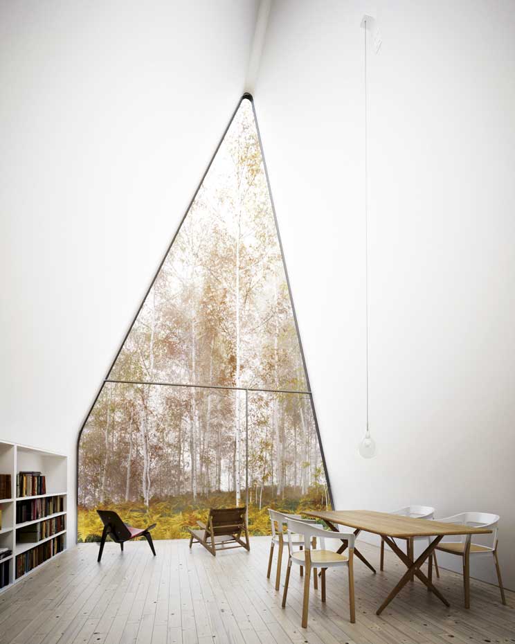 ARQUITECTURA-155-5. Las técnicas modernas de construcción permiten realizar grandes aberturas acristaladas sin comprometer el aislamiento térmico y acústico. Casa de William O'Brien Jr.