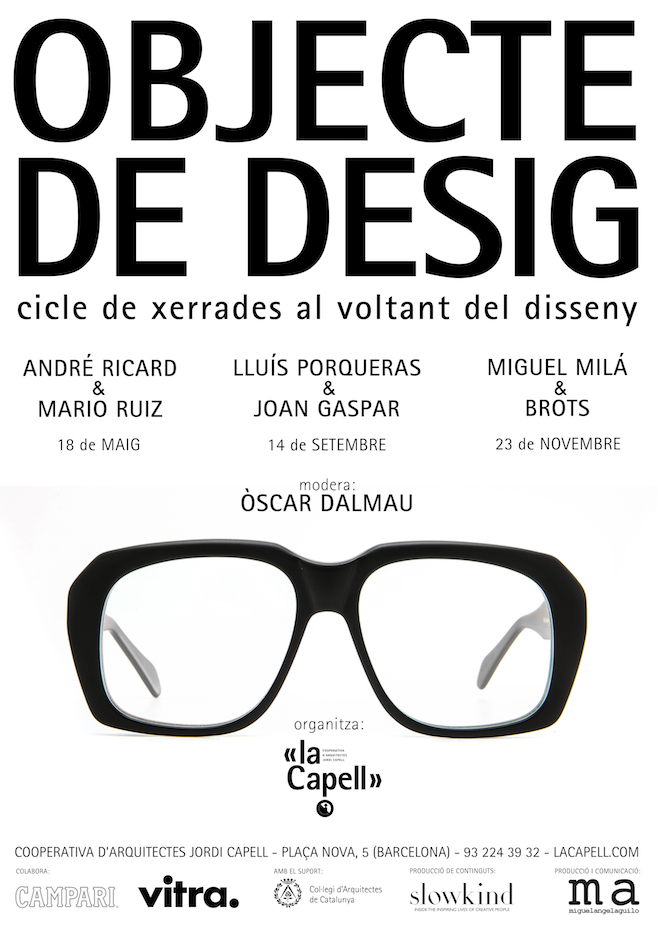 OBJECTE DE DESIG CARTEL. Cartel del ciclo de charlas