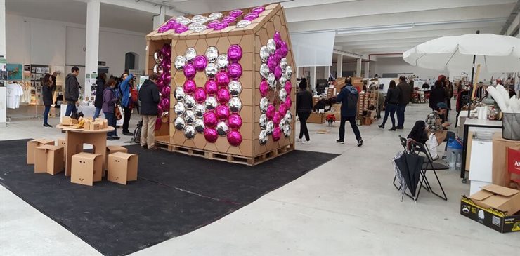 Prototipo de refugio temporal desarrollado por el Fab Lab de Alicante