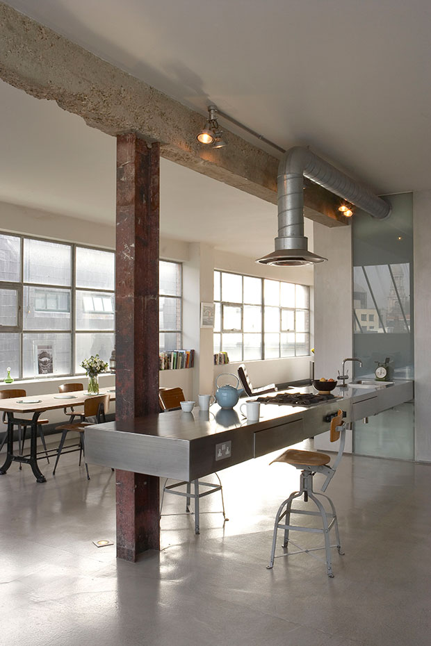 columnas con viga cocina