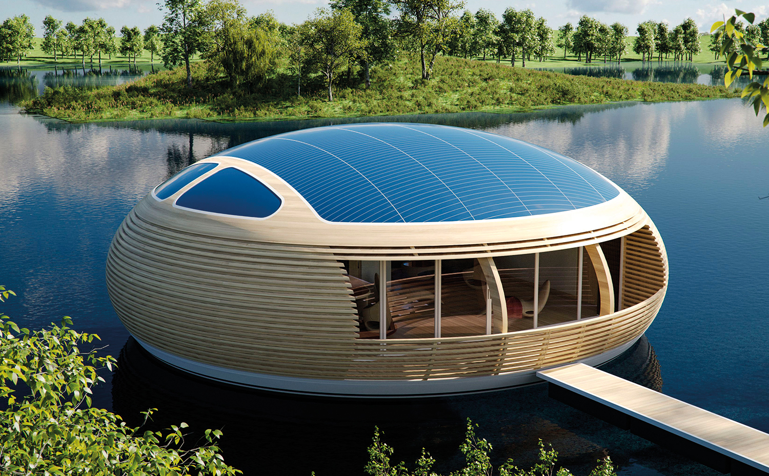 La-maison-Waternest100. Casa flotante WaterNest, diseño de Giancarlo Zema para EcoFloLife