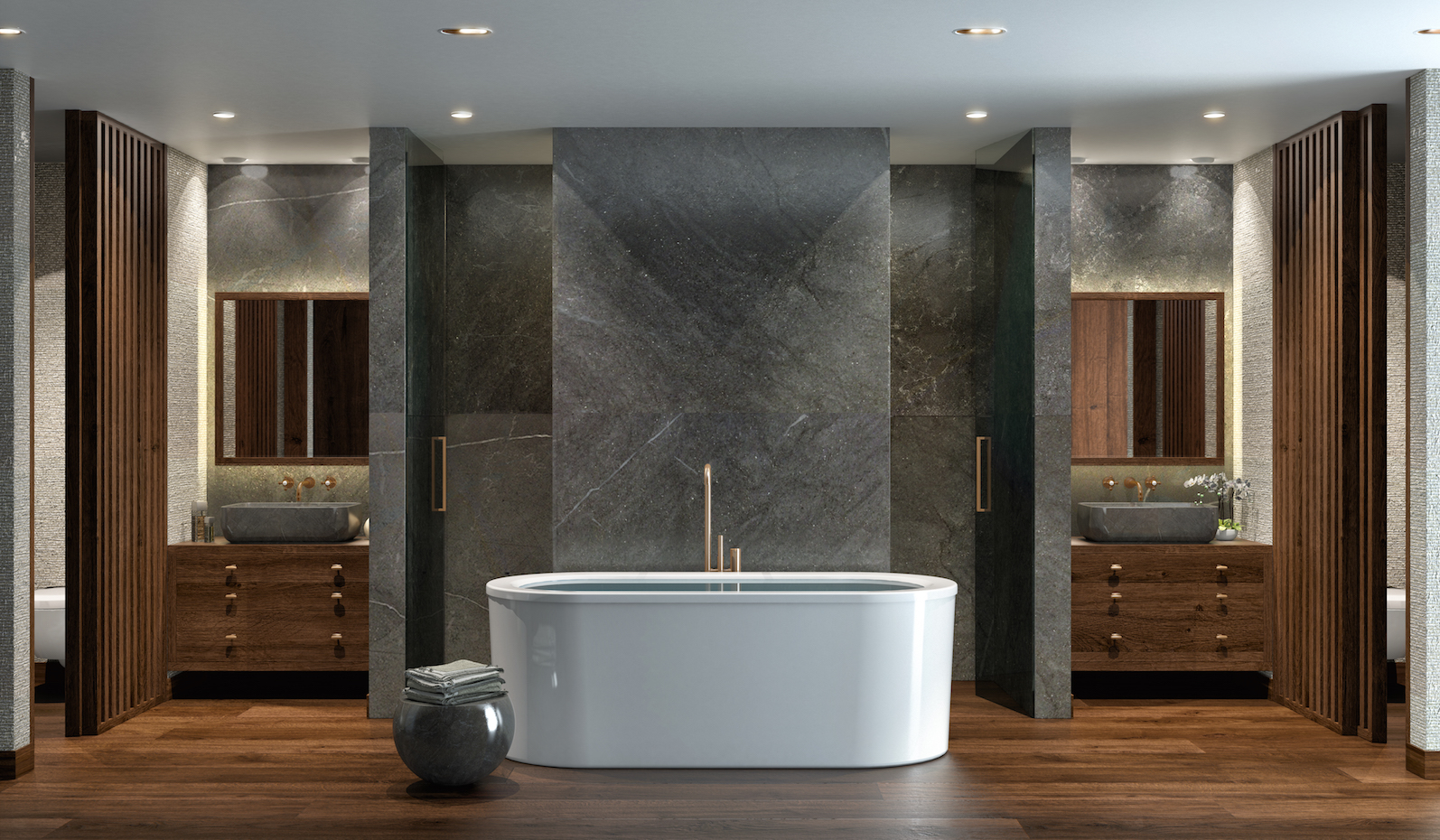 8. BañoLagasca HR. Villeroy & Boch, Vola, Geberit y Zucchetti son las marcas del cuarto de baño