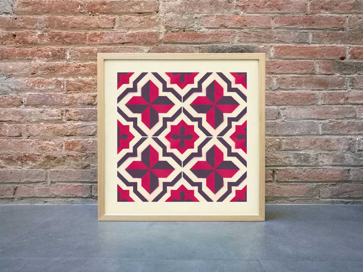 3. Cuadro hecho a partir de uno los mosaicos creados en Barcelona