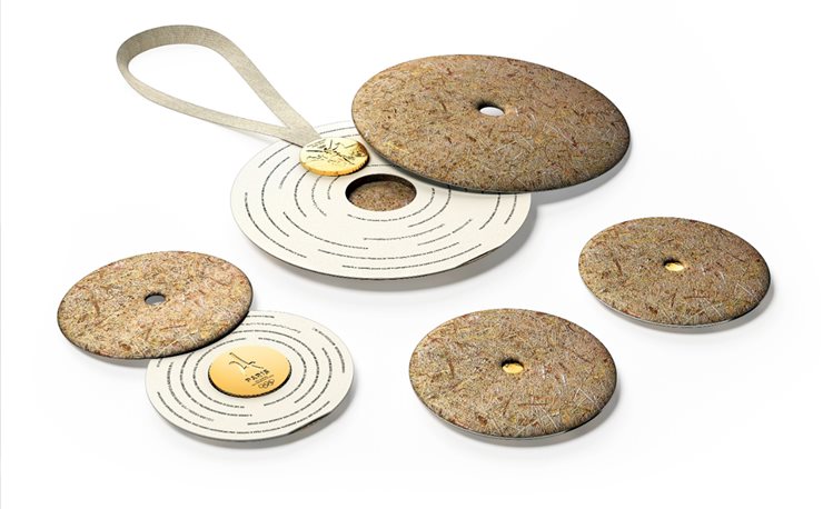 Starck también ha diseñado el packaging que contiene las medallas