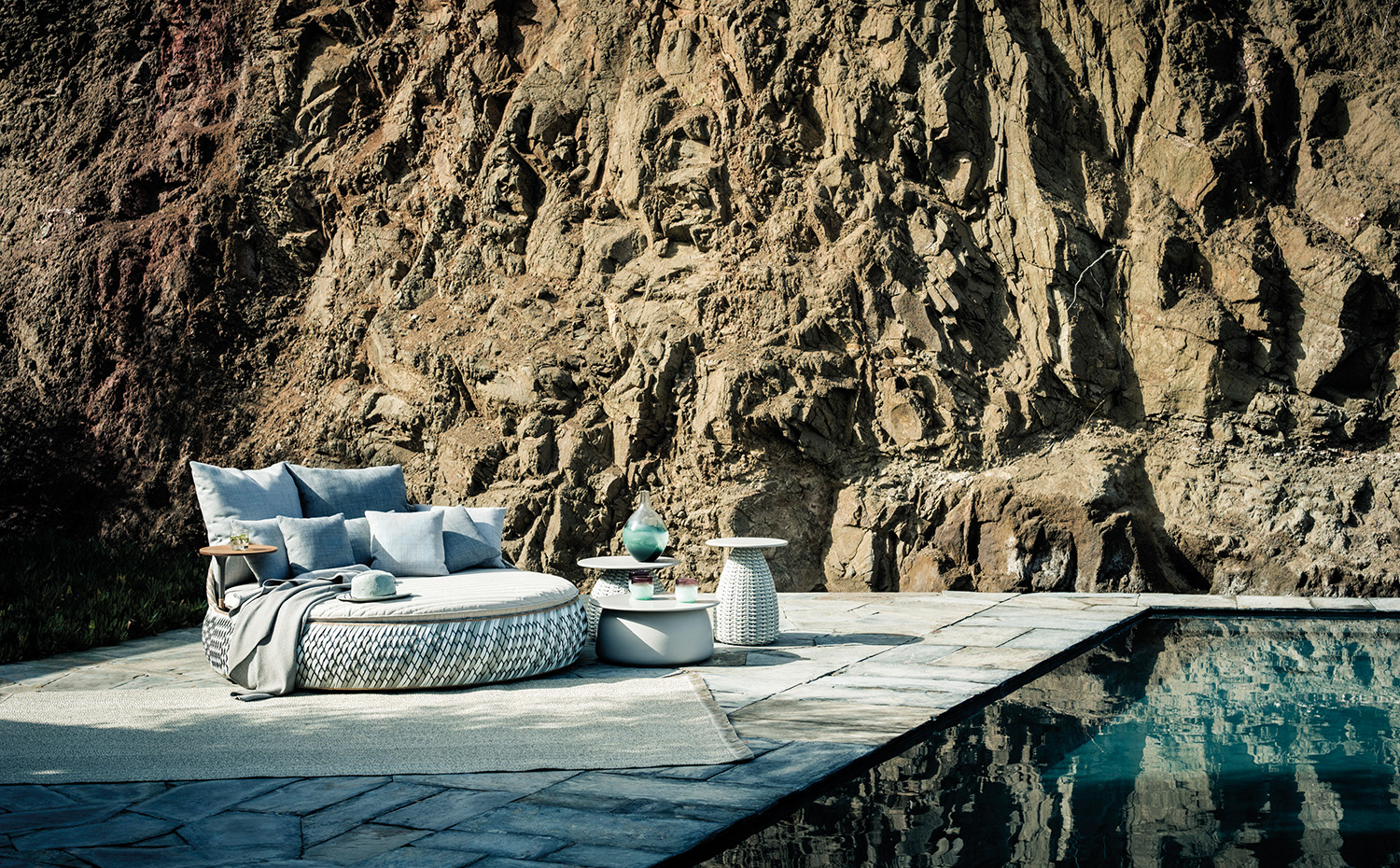 DEDON DALA stone Morocco. Alfombra de Michaela Schleypen para Dedon
