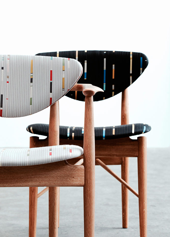 930 Paul-Smith -108-+-109---N61A7409 edited-1. Las sillas 108 y 109 se llenan de vida con el estampado Maharam "Segmented Stripe" de Paul Smith 