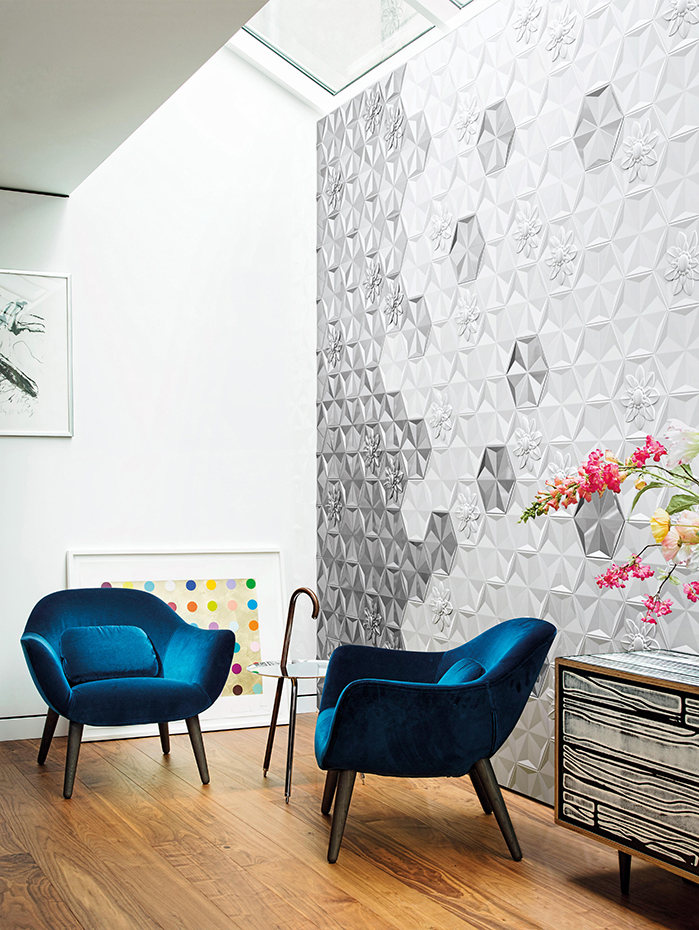 Un jardín congelado mosaicos Frozen Garden de Marcel Wanders para la marca Bisazza