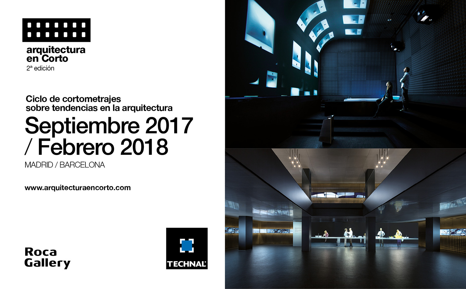 Cartel del 2º ciclo de cortometrajes Arquitectura en Corto