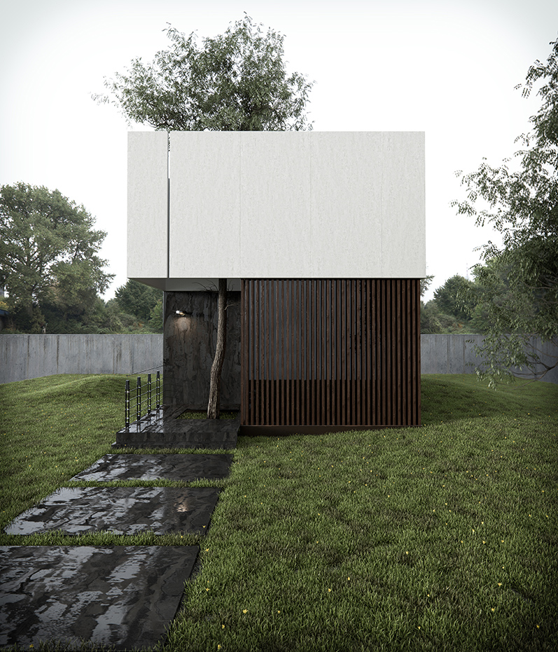 Dekton Radium (oscuro) Dekton Blanc Concrete (Claro) facade. Dekton® Radium representa una plancha de acero oxidada y degradada con ácido, y ofrece una estética donde combinan a la perfección la expresión cálida de unos tonos naranjas y marrones con el carácter frío de unos tintes azulados y verdosos. En esta fachada se combina con el acabado Dekton Blanc Concrete