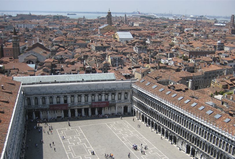 Imagen aérea de la plaza de San Marcos, Venecia