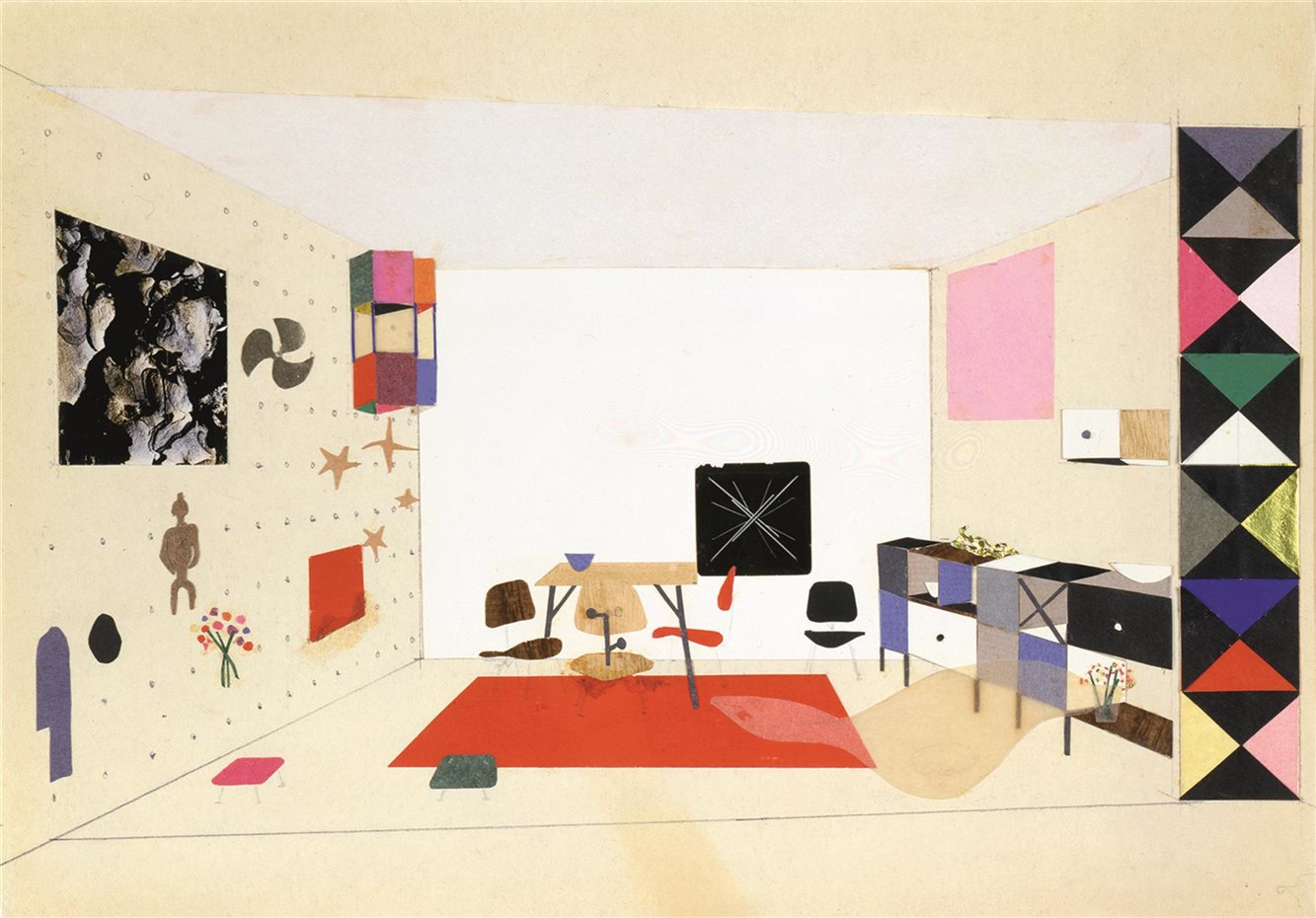 Propuesta de una habitación para la exposición 'For Modern Living' (1949)