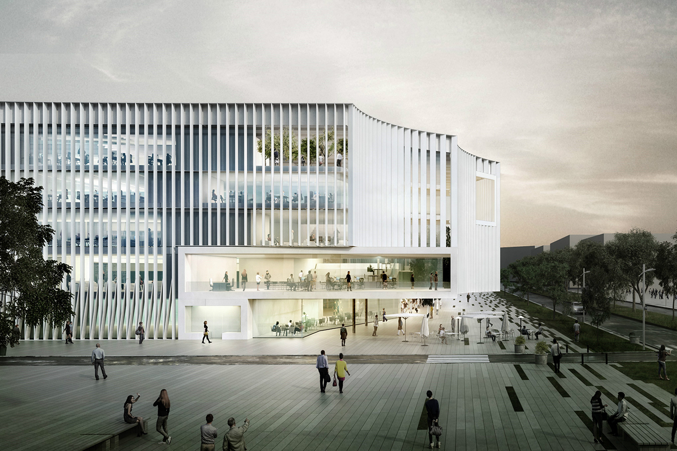 Learning Center en el Campus Universitario París Saclay, de MGM, Morales de Giles Arquitectos + Beaudouin Architectes.