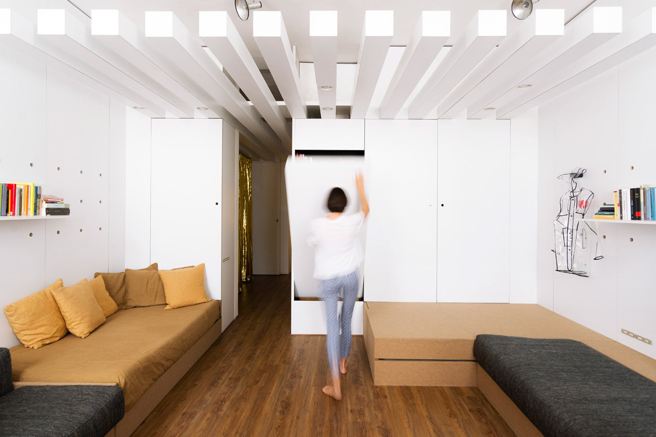 Una oficina en casa desmontable diseñadora italiana Silvia Allori