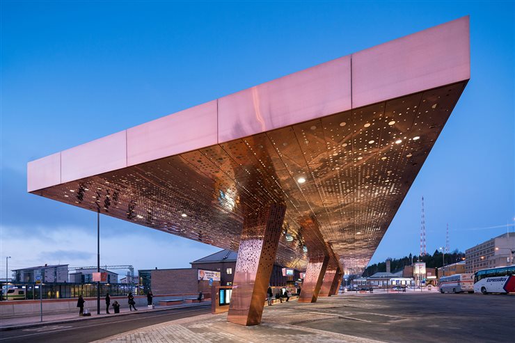 Intercambiador de transportes de Lahti (Finlandia), JKMM Architects.