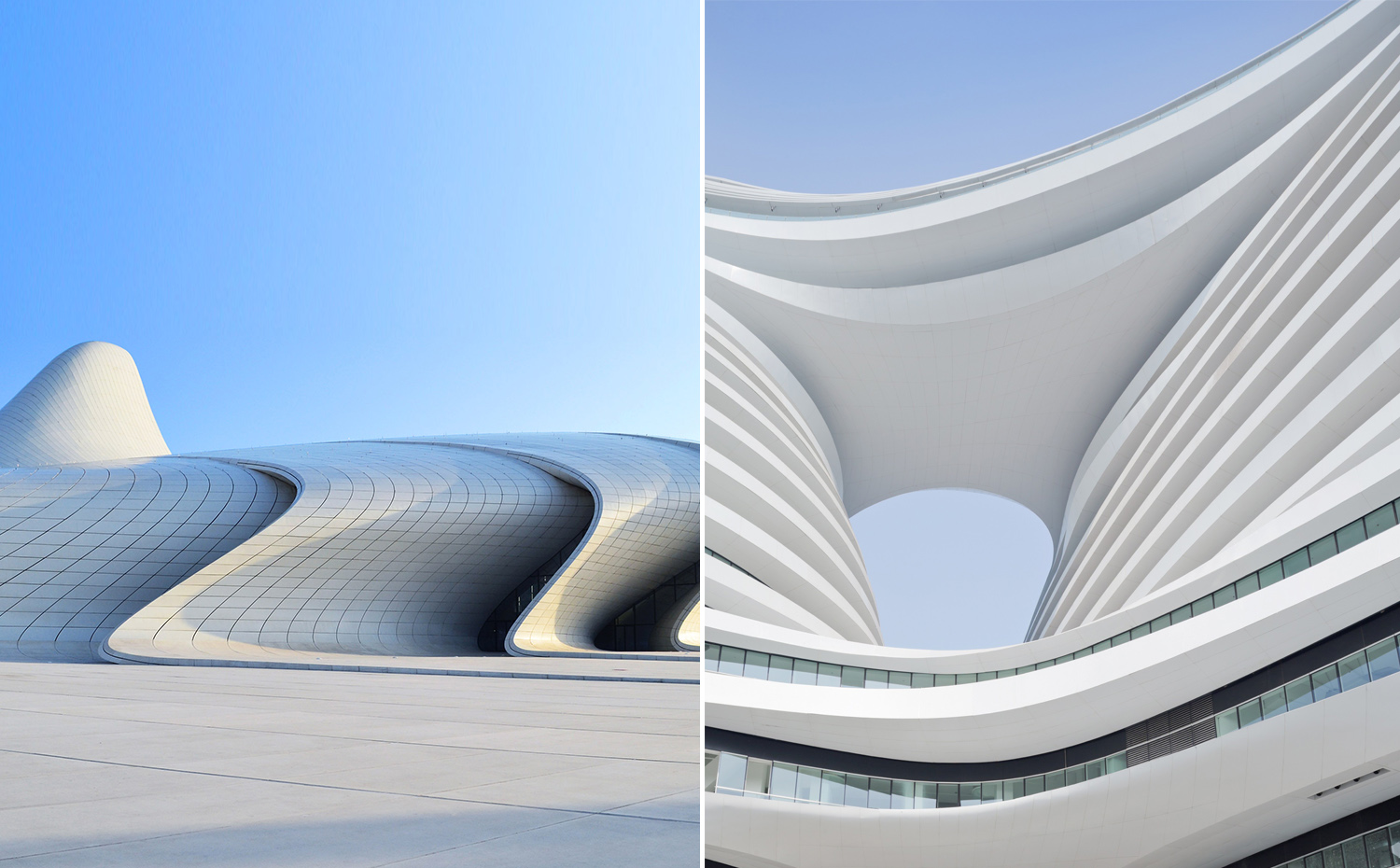 Heydar Aliyev Centre y Galaxy SOHO de Zaha Hadid 