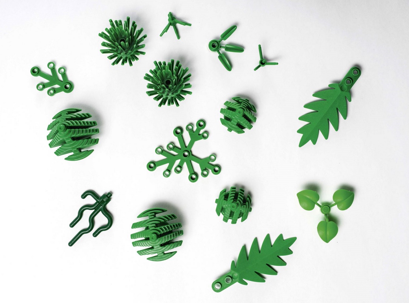Piezas fabricadas con material bioplástico.
