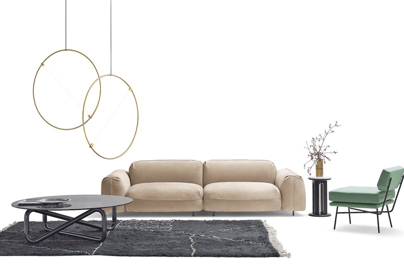 Mesilla Infinity y sofá Tokio, diseño de Claesson Koivisto Rune para Arflex