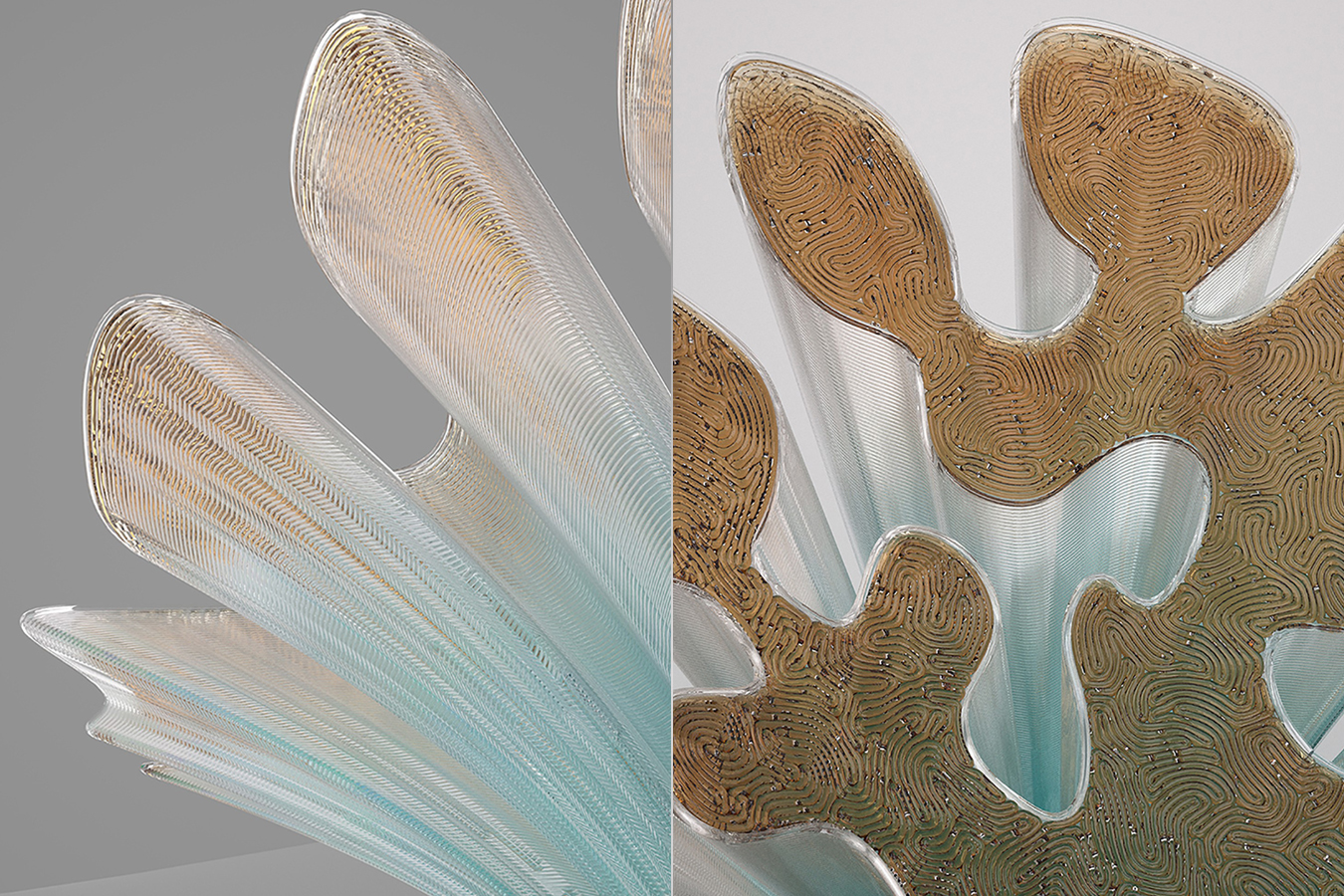 Detalles de las delicadas formas de la silla Rise, de Zaha Hadid.
