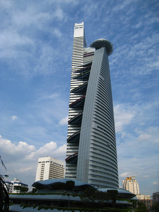 2001 menara telekom. [2001] Menara Telekom, Kuala Lumpur (Malasia), Hiijas Kasturi Architects (310m)